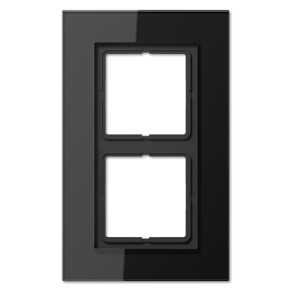 LSplus Рамка 2-ная, стекло чёрн. LSP982GLSW