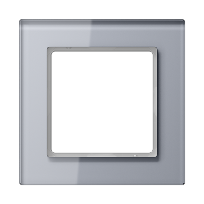 Рамка для вертикальной и горизонтальной установки, 1 пост, стекло - Серый AC581GLKG