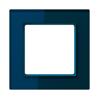 Рамка для вертикальной и горизонтальной установки, 1 пост, стекло - Синий AC581GLNB