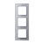 Рамка для вертикальной и горизонтальной установки, 3 поста, стекло - Серый
