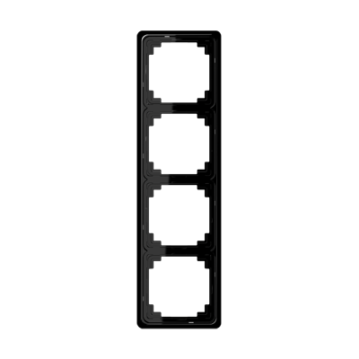 Рамка для вертикальной и горизонтальной установки, 4-кратная, черная CDP584SW