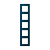 Рамка для вертикальной и горизонтальной установки, 5 постов, стекло - Синий
