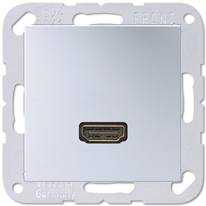HDMI розетка, A серия, цвет алюминий MAA1112AL