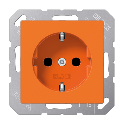 Штепсельная розетка SCHUKO 16A 250V~; термопласт; оранжевая A1520BFO