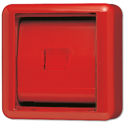 Крышка со стеклом – красная клавиша и красное окошко 860WGLRT