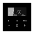 Терморегулятор теплого пола, электронный,  черный  в рамку Темный Алюминий (металл)