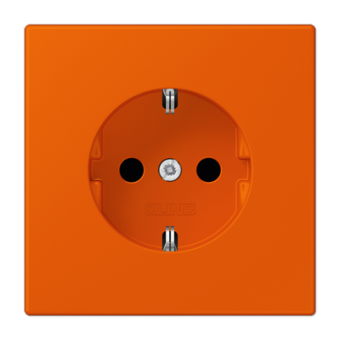 SCHUKO®-розетка со встроенной повышенной защитой от прикосновения orange vif