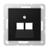 A500 Накладка для комп./тлф. розетки 2хRJ45, цвет матовый черный