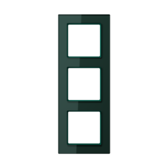 Рамка для вертикальной и горизонтальной установки, 3 поста, стекло - Изумруд