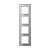 Рамка для вертикальной и горизонтальной установки, 4 поста, стекло - Серый