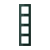 Рамка для вертикальной и горизонтальной установки, 4 поста, стекло - Изумруд