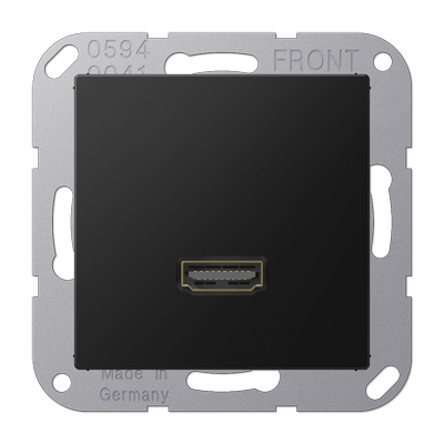 HDMI розетка, A серия, цвет матовый черный MAA1112SWM