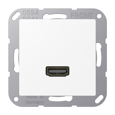 HDMI розетка, A серия, цвет Матовый белый MAA1112WWM