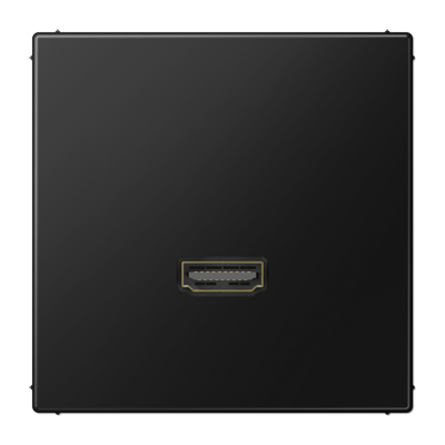 HDMI розетка, серия LS, цвет матовый черный MALS1112SWM