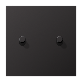 LS1912 - Кнопка 2-клавишная, Темный Алюминий - Цилиндр