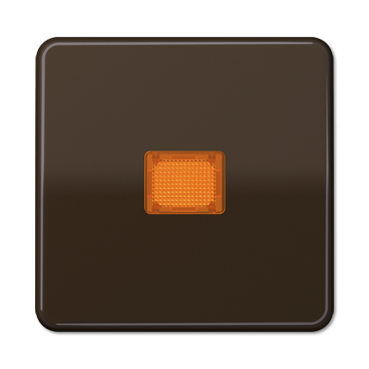 Клавиша с оранжевым окошком для выключателя с подсветкой; коричневая CD590KOBR