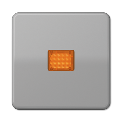 Клавиша с оранжевым окошком для выключателя с подсветкой; серая CD590KOGR