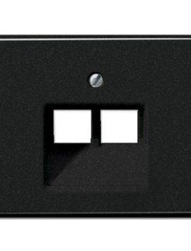 SL500 Накладка для комп. розетки 2хRJ45,  чёрн. SL569-2UASW