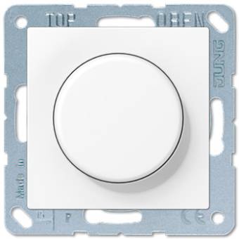Поворотный Светорегулятор светодиодный(LED), проходной, Матовый белый