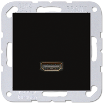 HDMI розетка, A серия, цвет черный