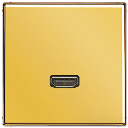HDMI розетка, серия LS, цвет металл цвета золото MAGO1112