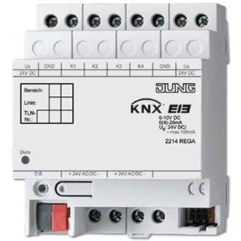 KNX/EIB-интерфейс аналоговый, 4 входа