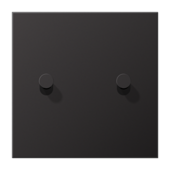 LS1912 - Кнопка 2-клавишная, Темный Алюминий - Конус